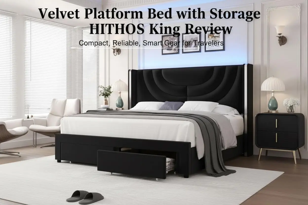 HITHOS_King_Upholstered_LED_Bed_Frame_with_2_Storage_Drawers_Velvet_Platform_Bed_with_Wingback_Headboard_Solid_Wooden_Slats_Support_No_Box_Spring_Needed_Headboard_Splicing_Design