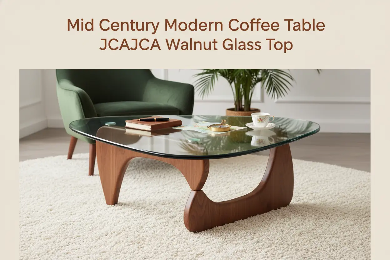 JCAJCA_Coffee_Table_for_Living_Room_Mid_Century_Modern_Center_Table_with_Glass_Top_Walnut_Transparent