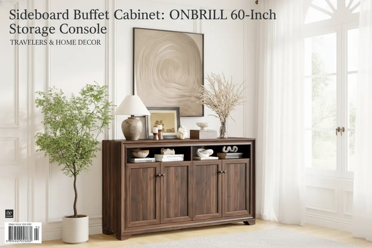 ONBRILL_60_Inches_Sideboard_Buffet_Cabinet_with_Storage_4_Doors_Large_Sideboard_Kitchen_Cabinet_with_Open_Shelf_Adjustable_Shelf_Kitchen_Coffee_Bar_Console_Table_for_Living_Room_Hallway_Brown