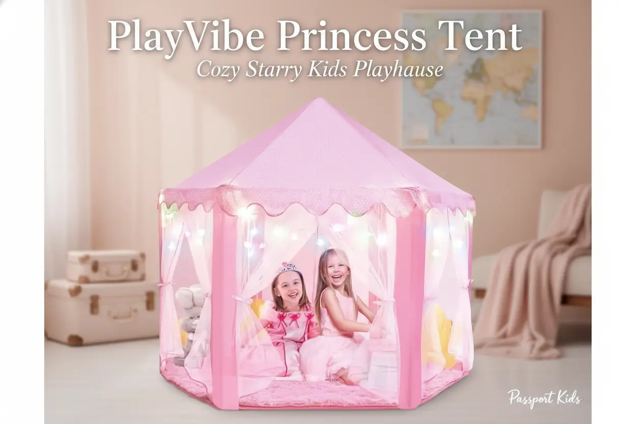 PLAYVIBE_Princess_Tent_55x53in_Toddler_Starry_LED_Lights_Kids_Tent_Cozy_Indoor_Playhouse_Portable_Easy_Assembly_Toddler_Playhouse_CGift_Idea_for_Kids_Grandkids