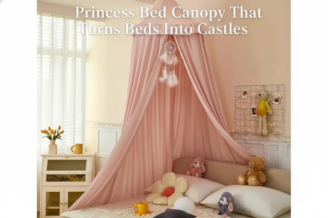 dix-rainbow-princess-decor-canopy-for-kids-bed-soft-and-durable-bed-canopy-for-girls-room-tent-canopy-dreamy-mosquito-net-bedding-children-reading-nook-canopies-indoor-pink