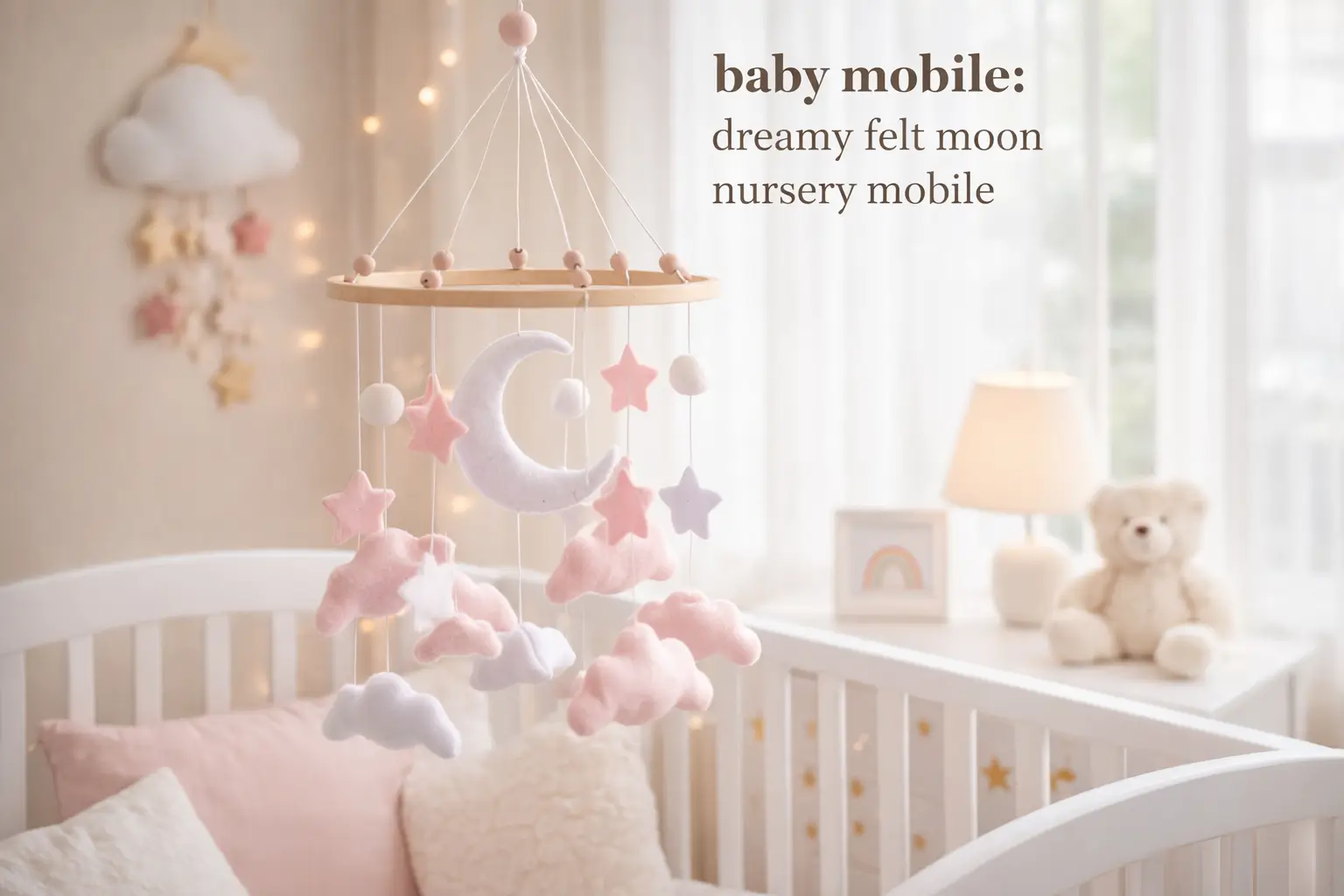 GOODMOM_Sky_Baby_Mobile_Dreamy_Handmade_Felt_Clouds_Moon_Nursery_Decor_Twilight_Theme
