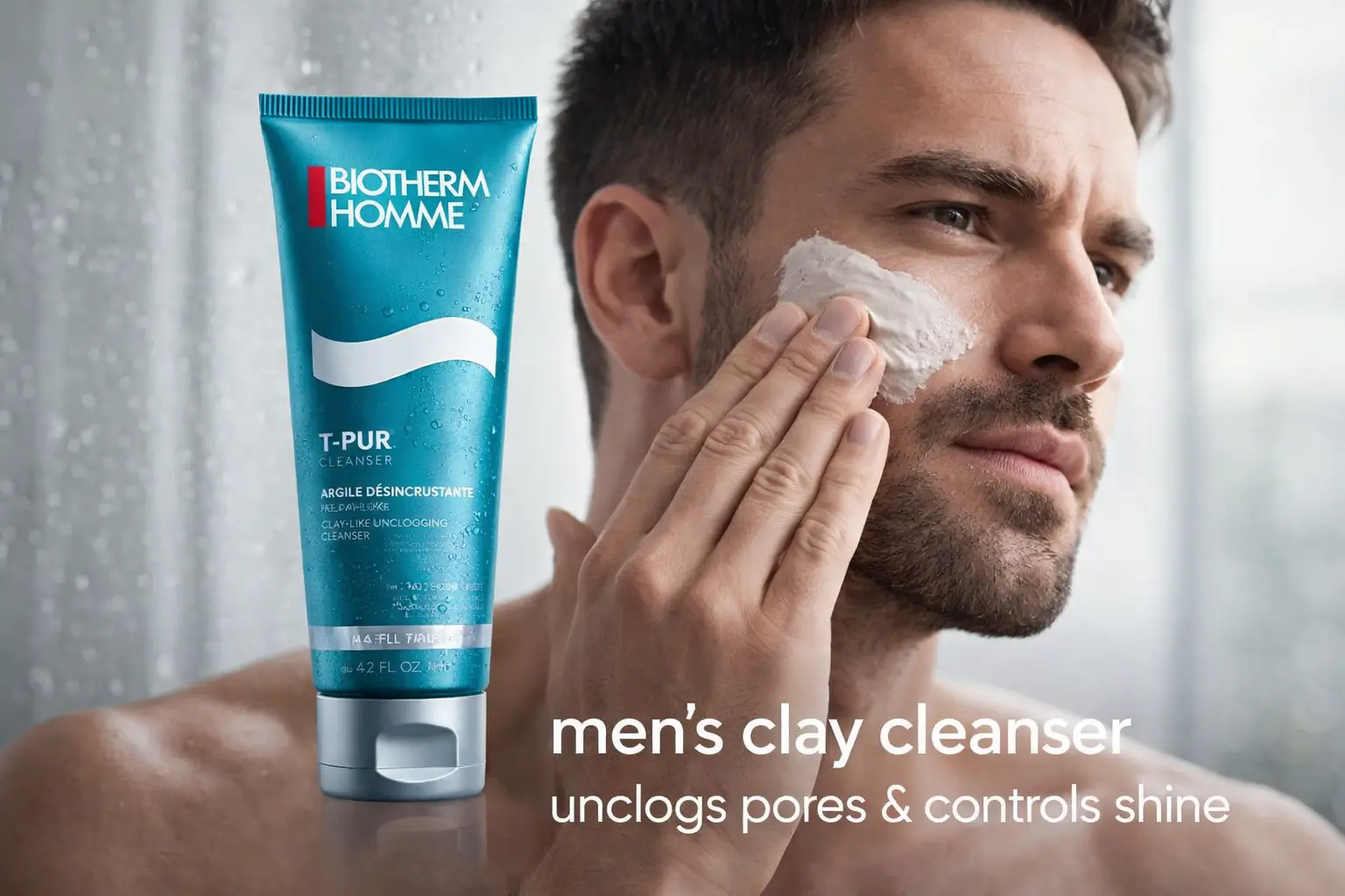 biotherm-homme-t-pur-cleanser-clay-unclogging-purifying-facial-cleanser-men-normal-oily-skin-sea-minerals-zinc-mineral-pearlite-anti-oil-shine-4-2-fl-oz